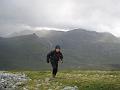 Steve running to the top of Easain